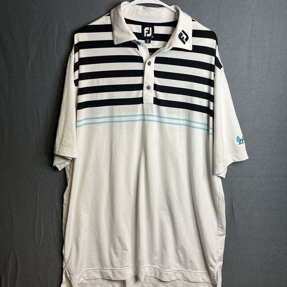 FootJoy Polo Shirt Adult XL Striped Golf Stretch Performance Casual Lot Of 2‎ - Picture 10 of 16